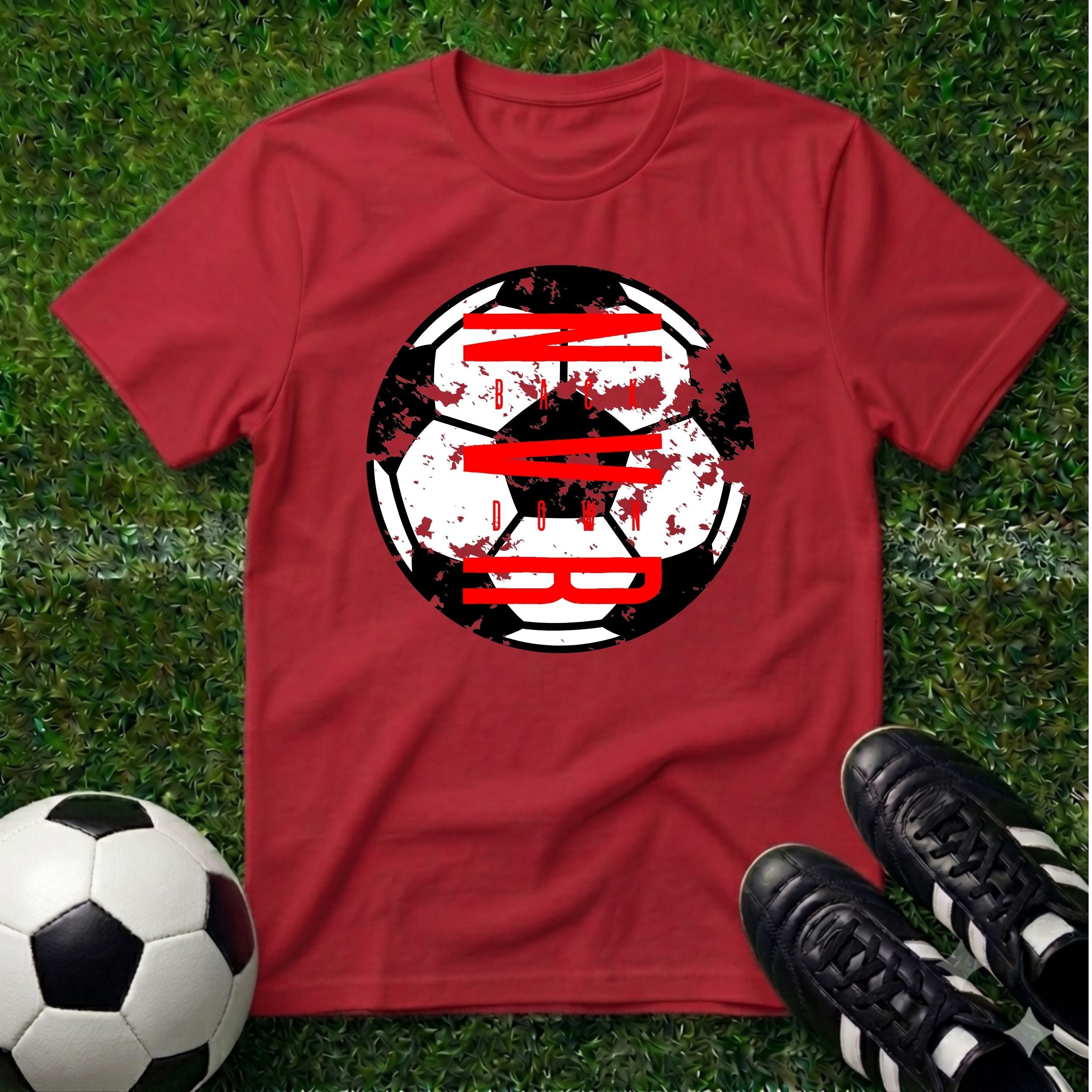 NVR Back Down Soccer T-Shirt