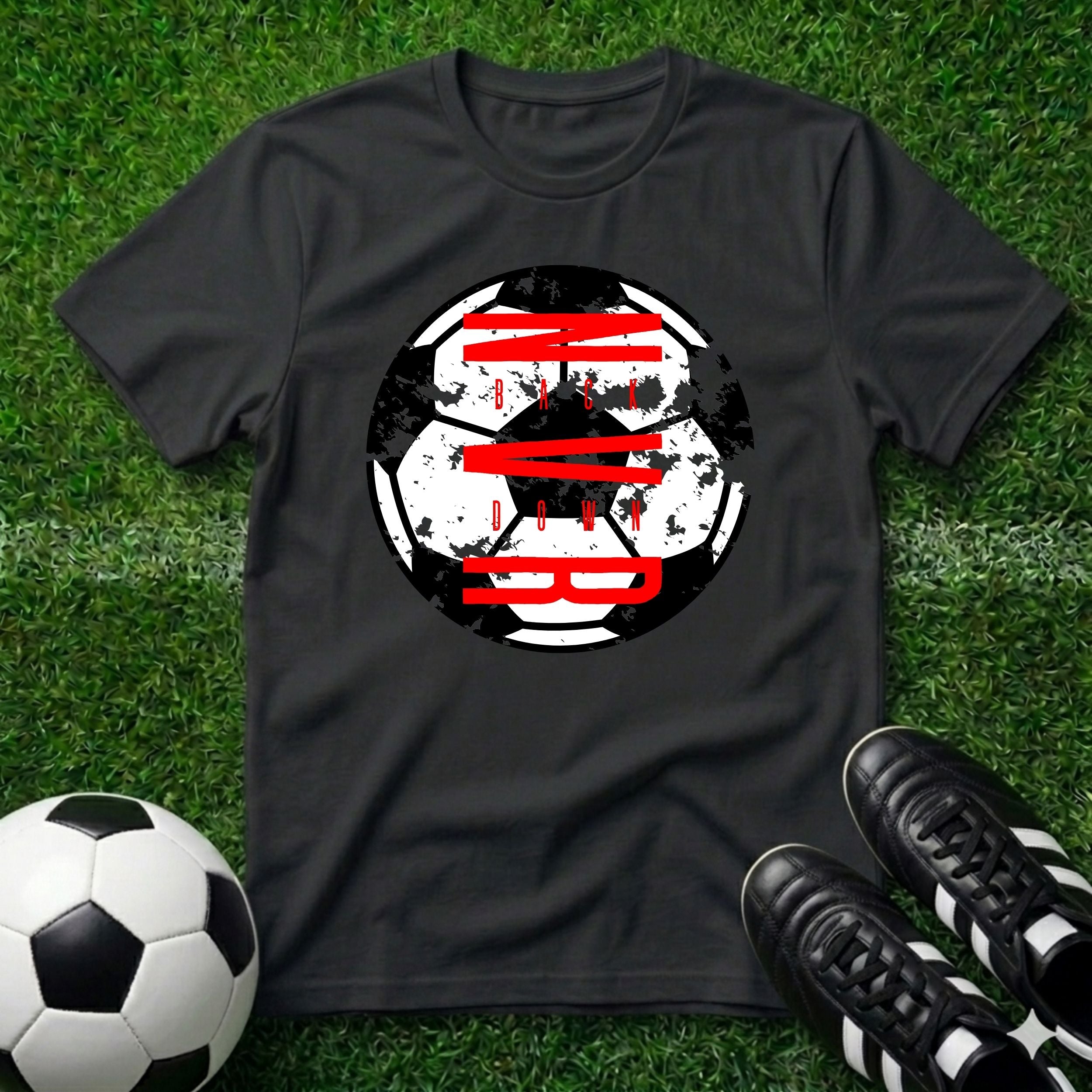NVR Back Down Soccer T-Shirt
