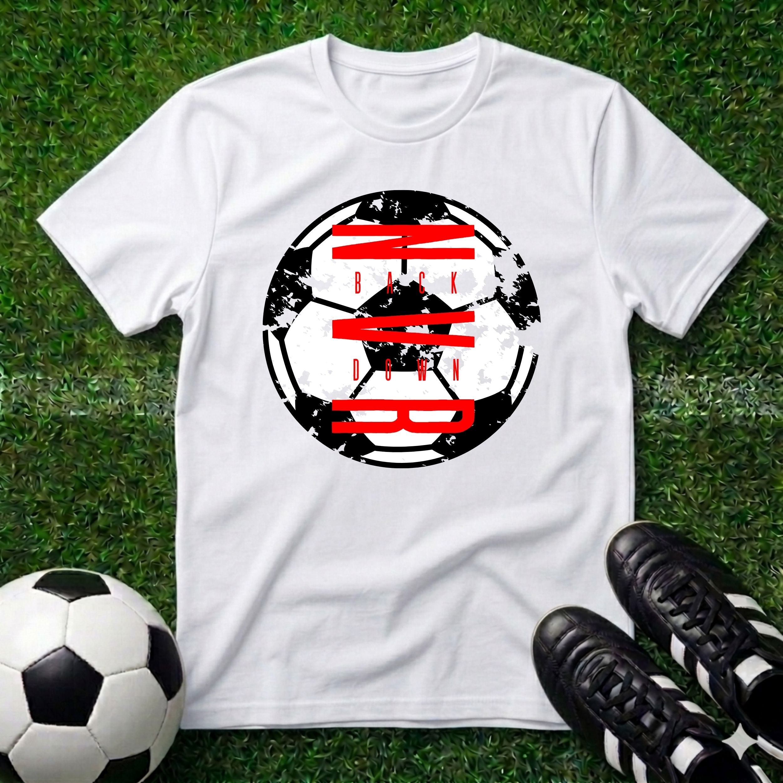 NVR Back Down Soccer T-Shirt