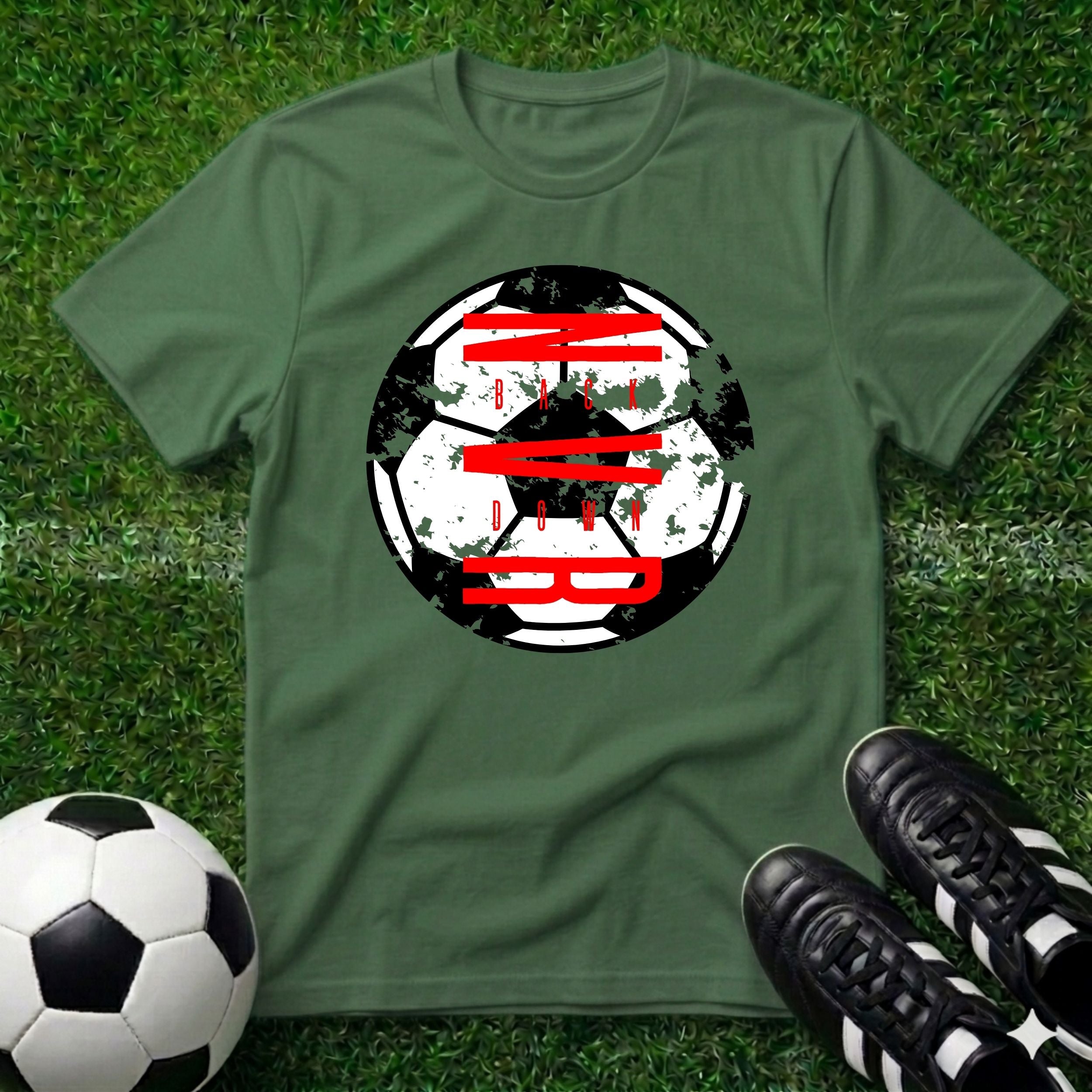NVR Back Down Soccer T-Shirt