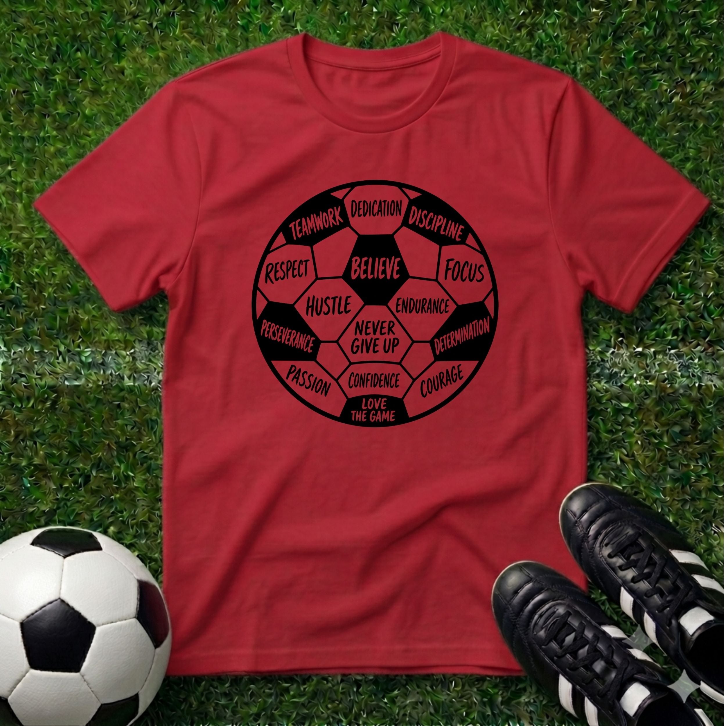 Soccer Positivity Words T-Shirt