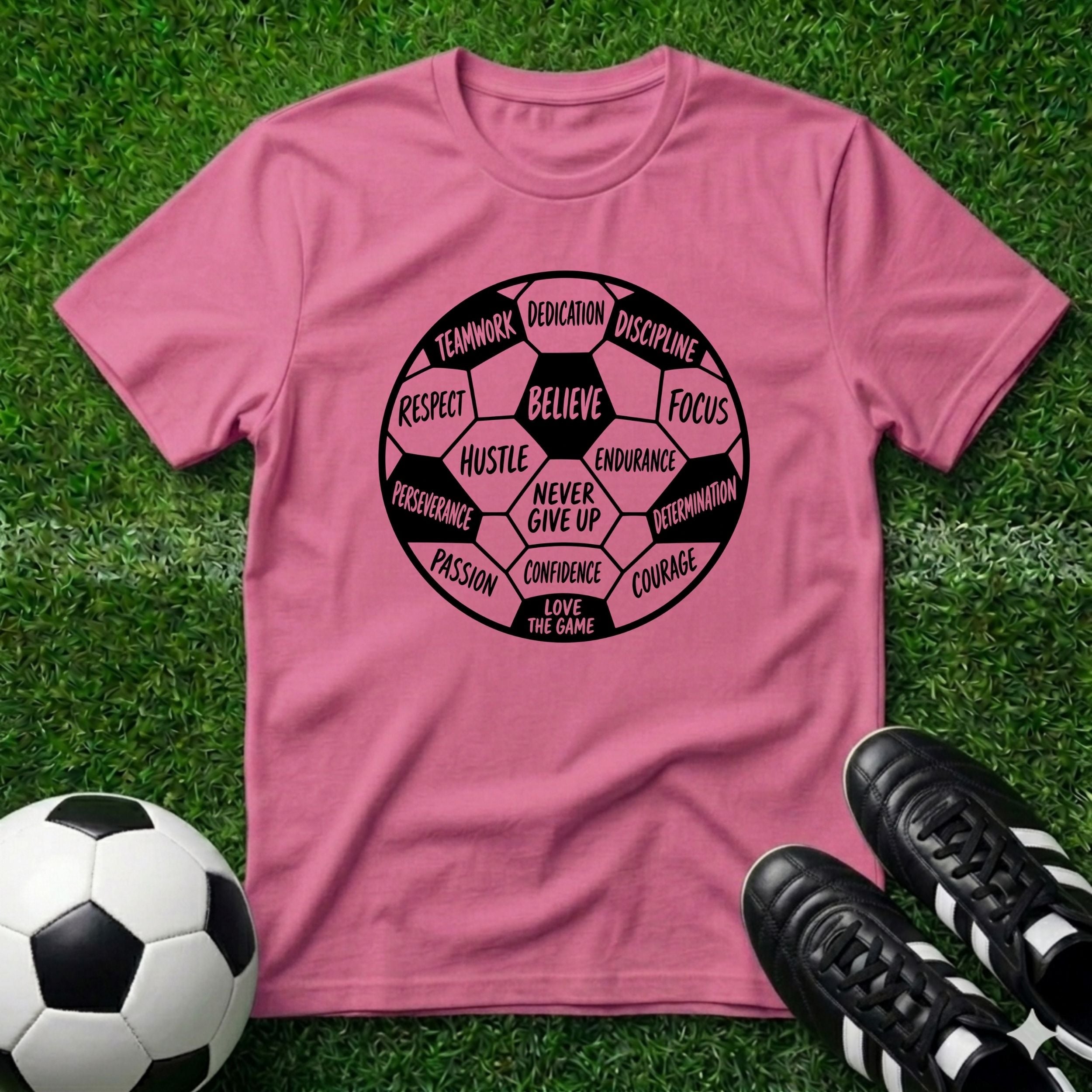 Soccer Positivity Words T-Shirt