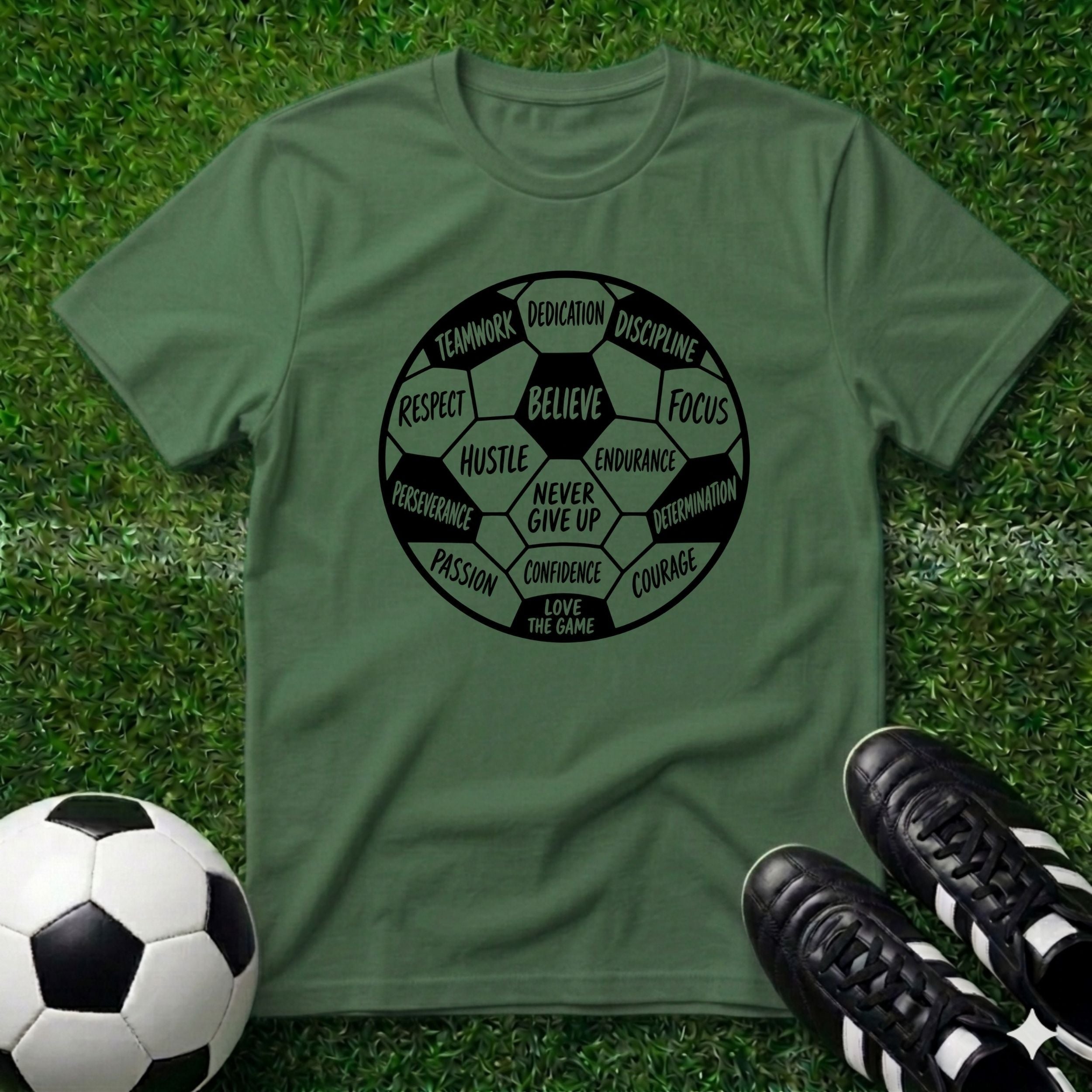 Soccer Positivity Words T-Shirt