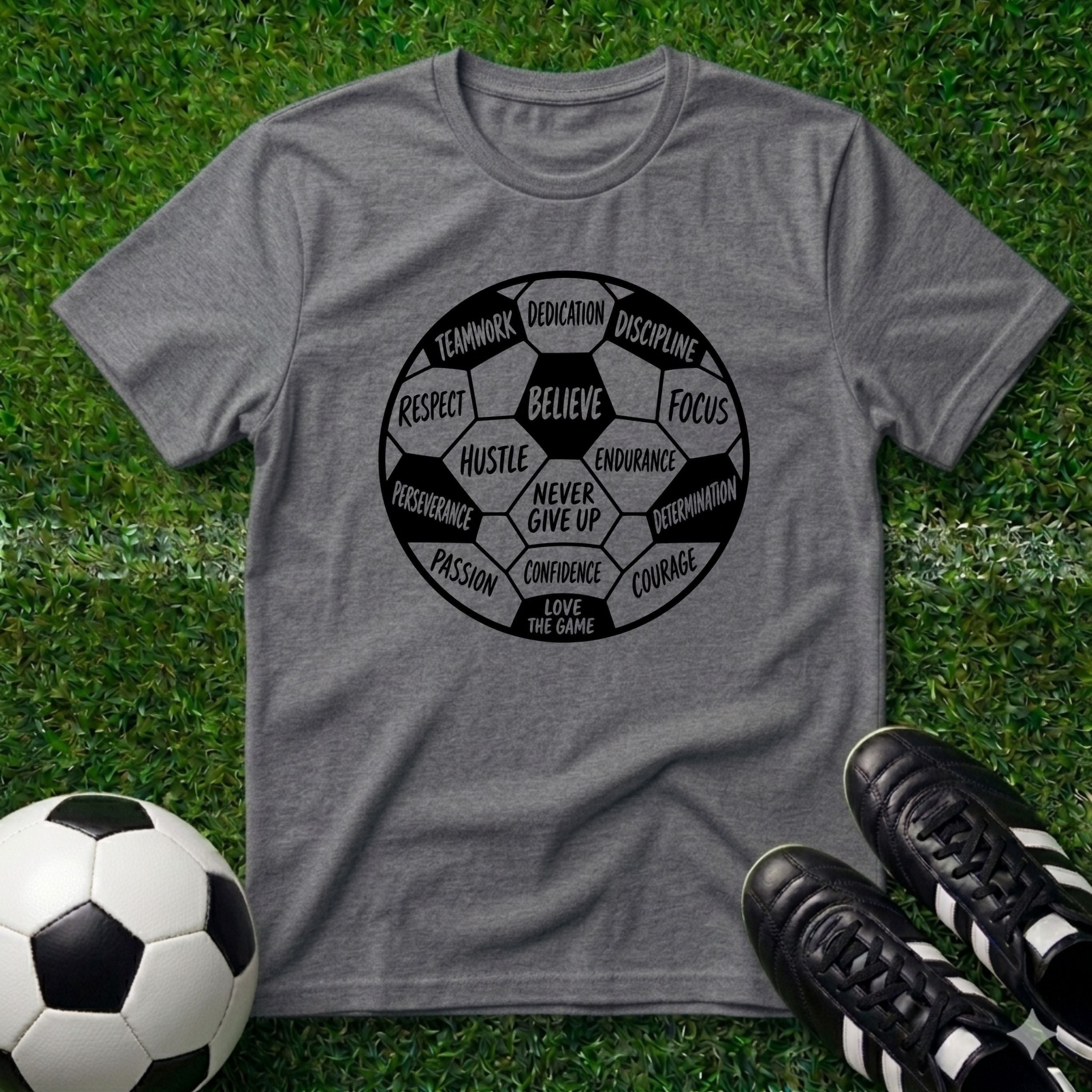 Soccer Positivity Words T-Shirt
