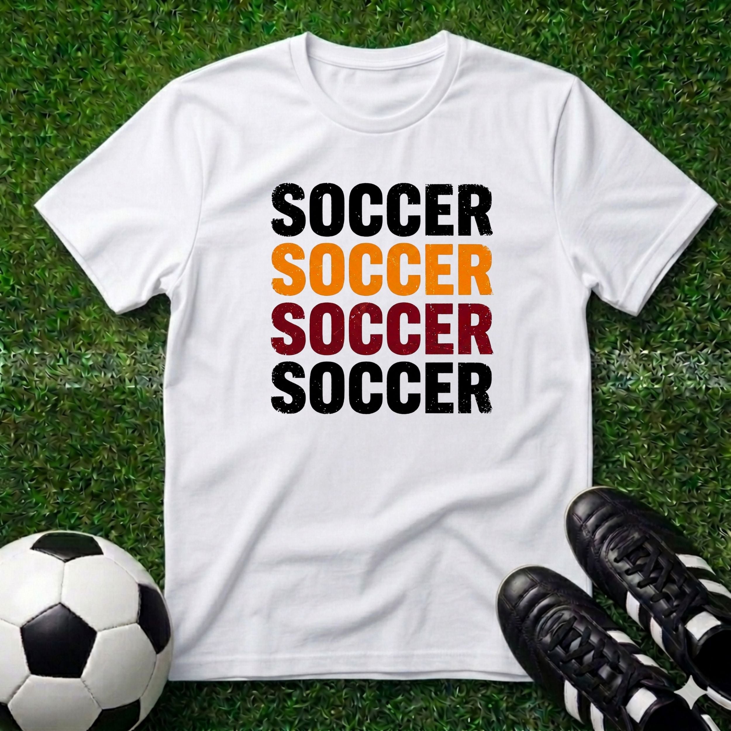 Soccer Distressed Grafic T-Shirt