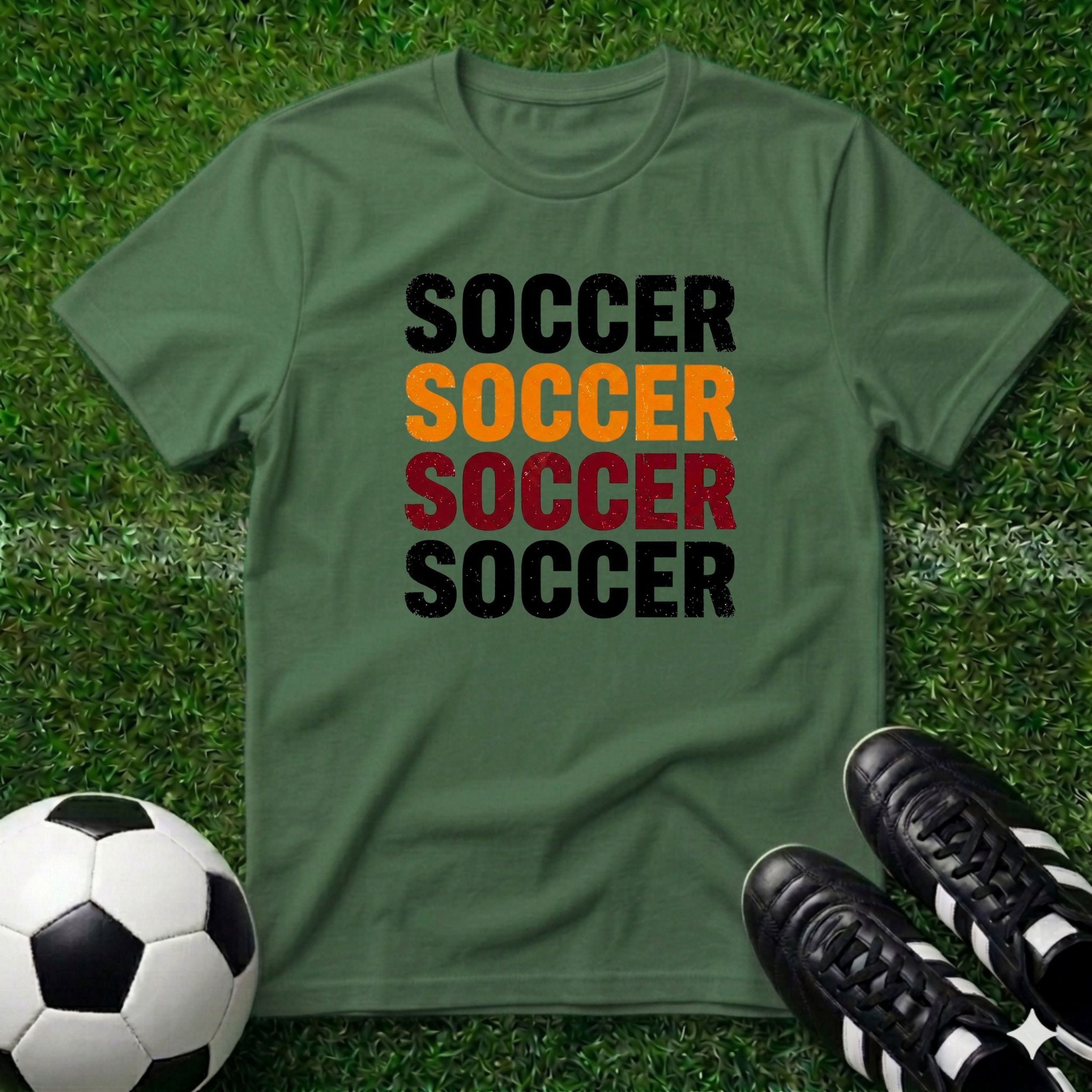 Soccer Distressed Grafic T-Shirt