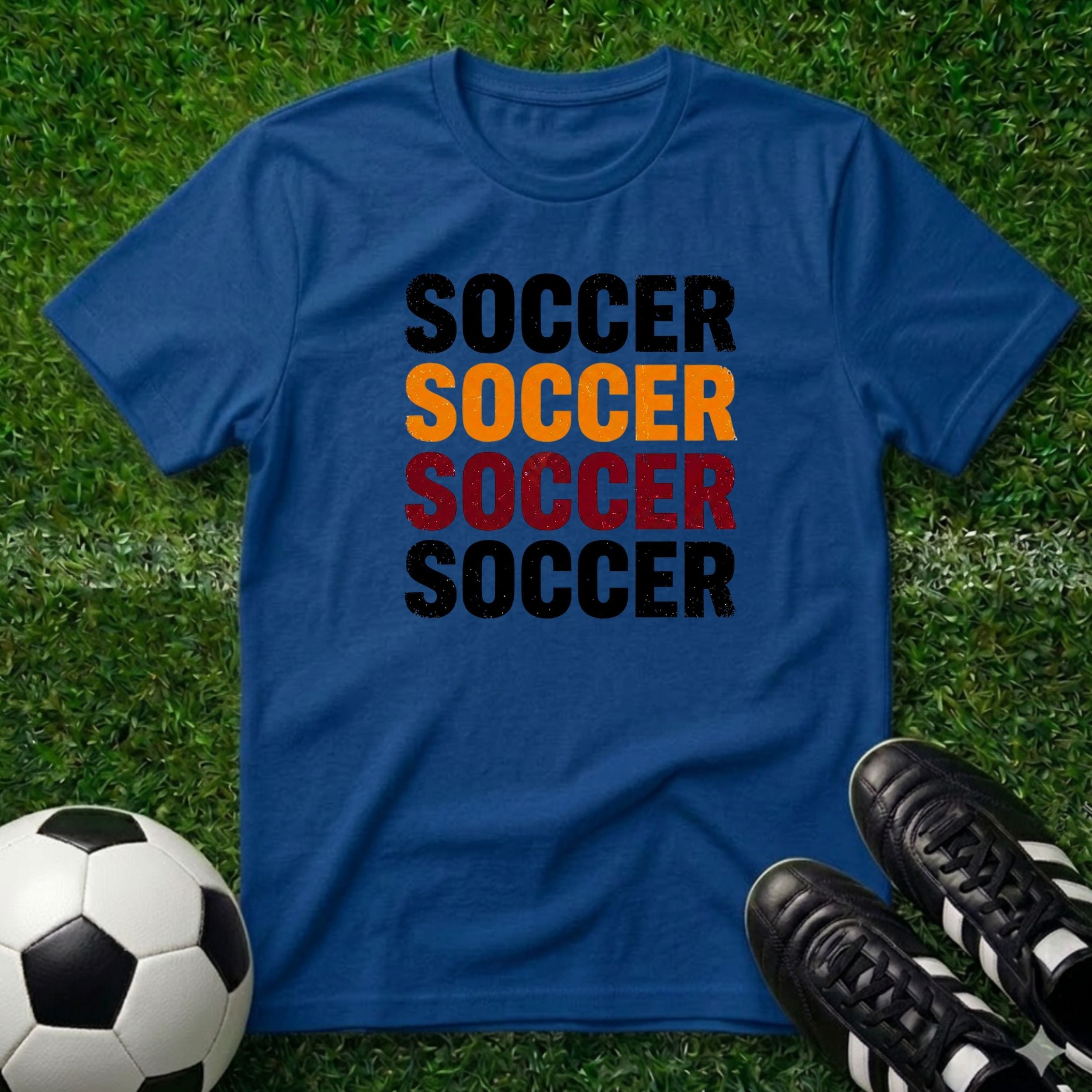 Soccer Distressed Grafic T-Shirt