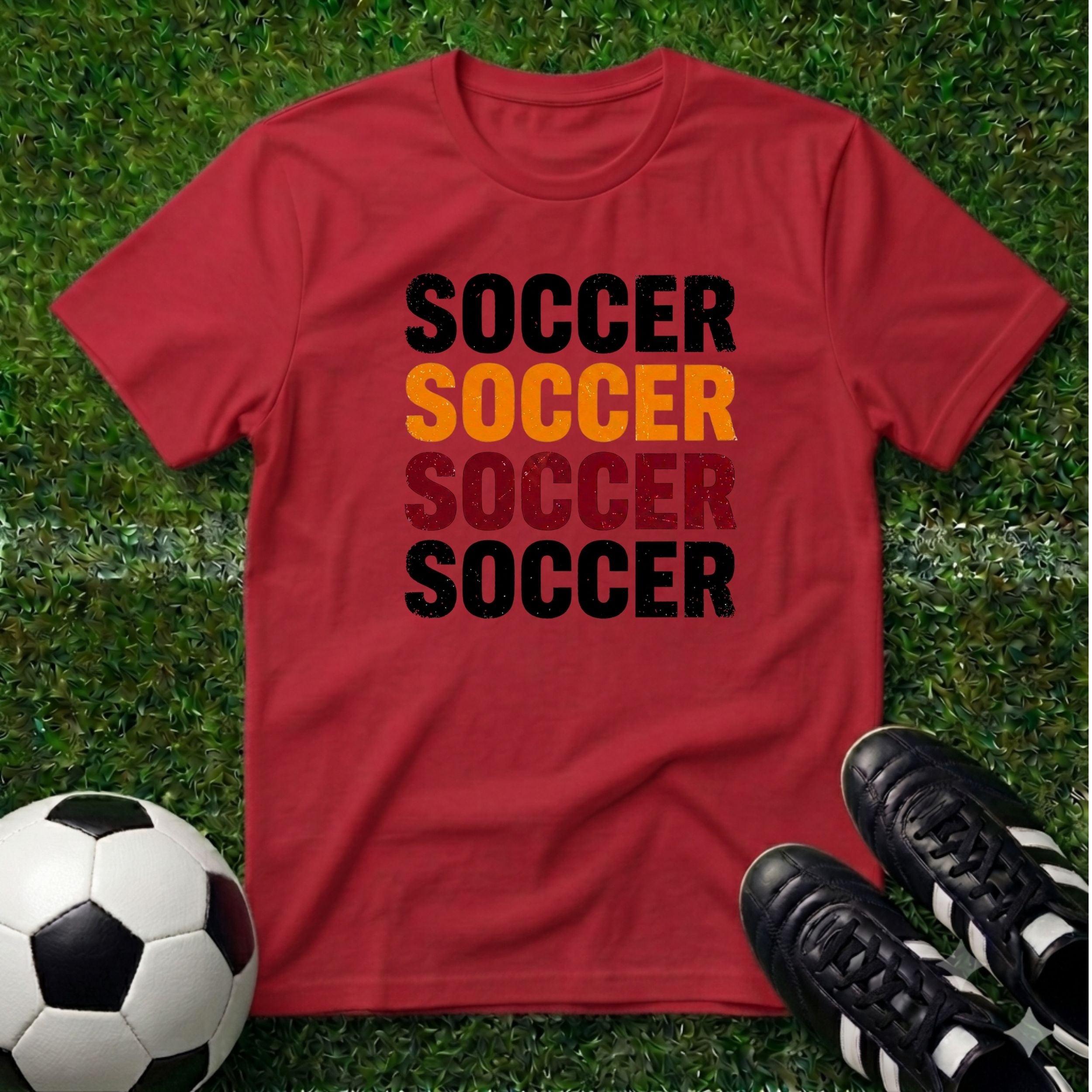 Soccer Distressed Grafic T-Shirt
