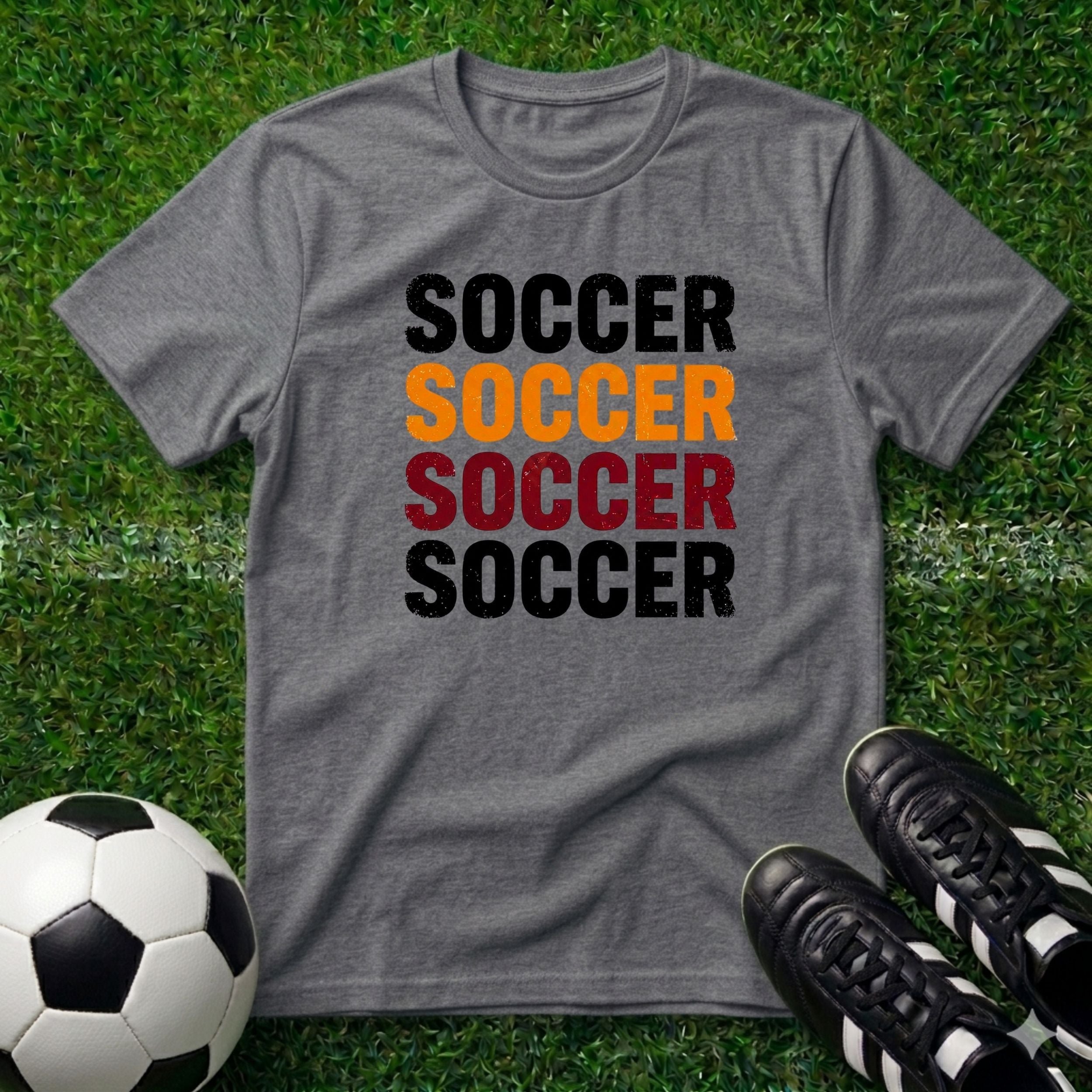 Soccer Distressed Grafic T-Shirt