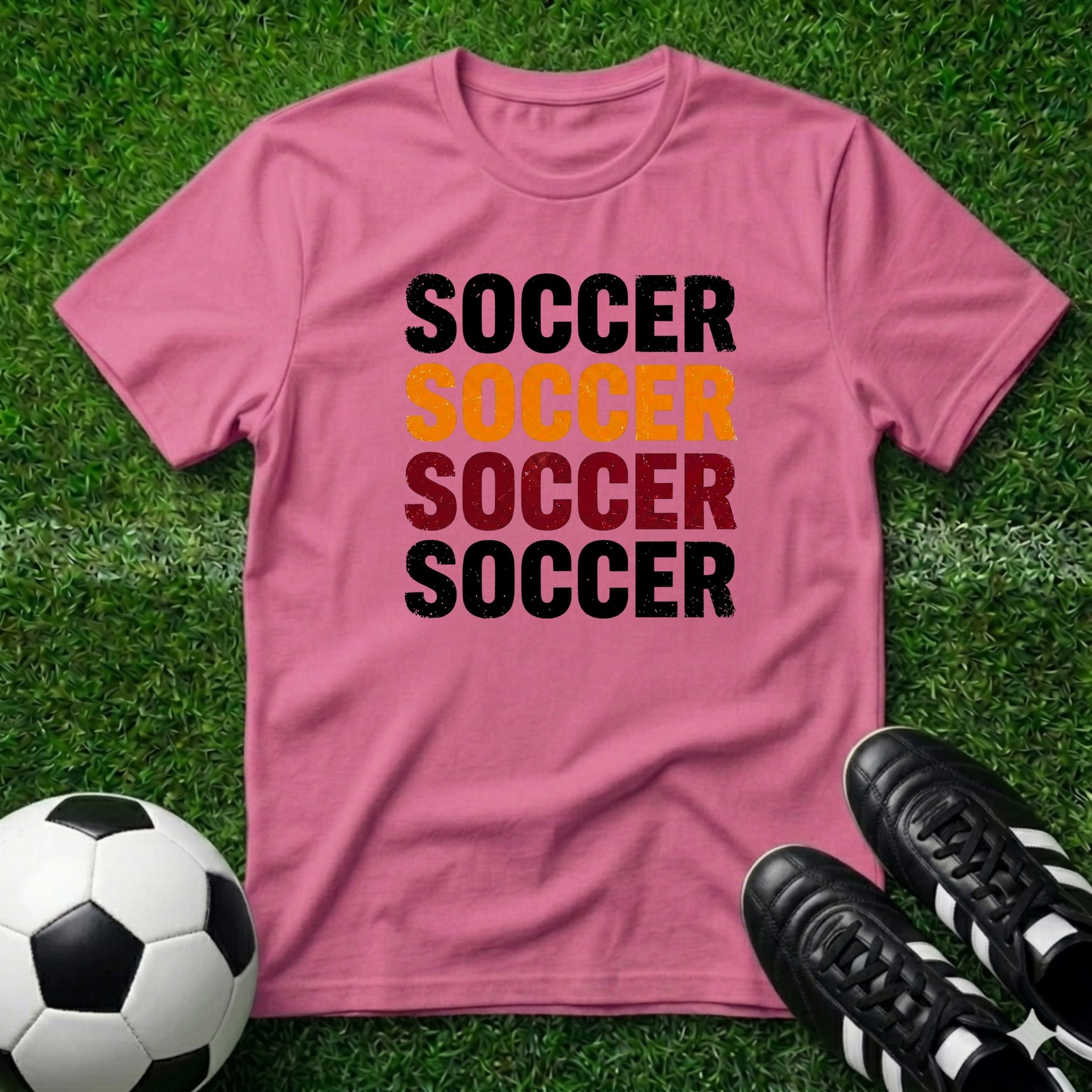 Soccer Distressed Grafic T-Shirt