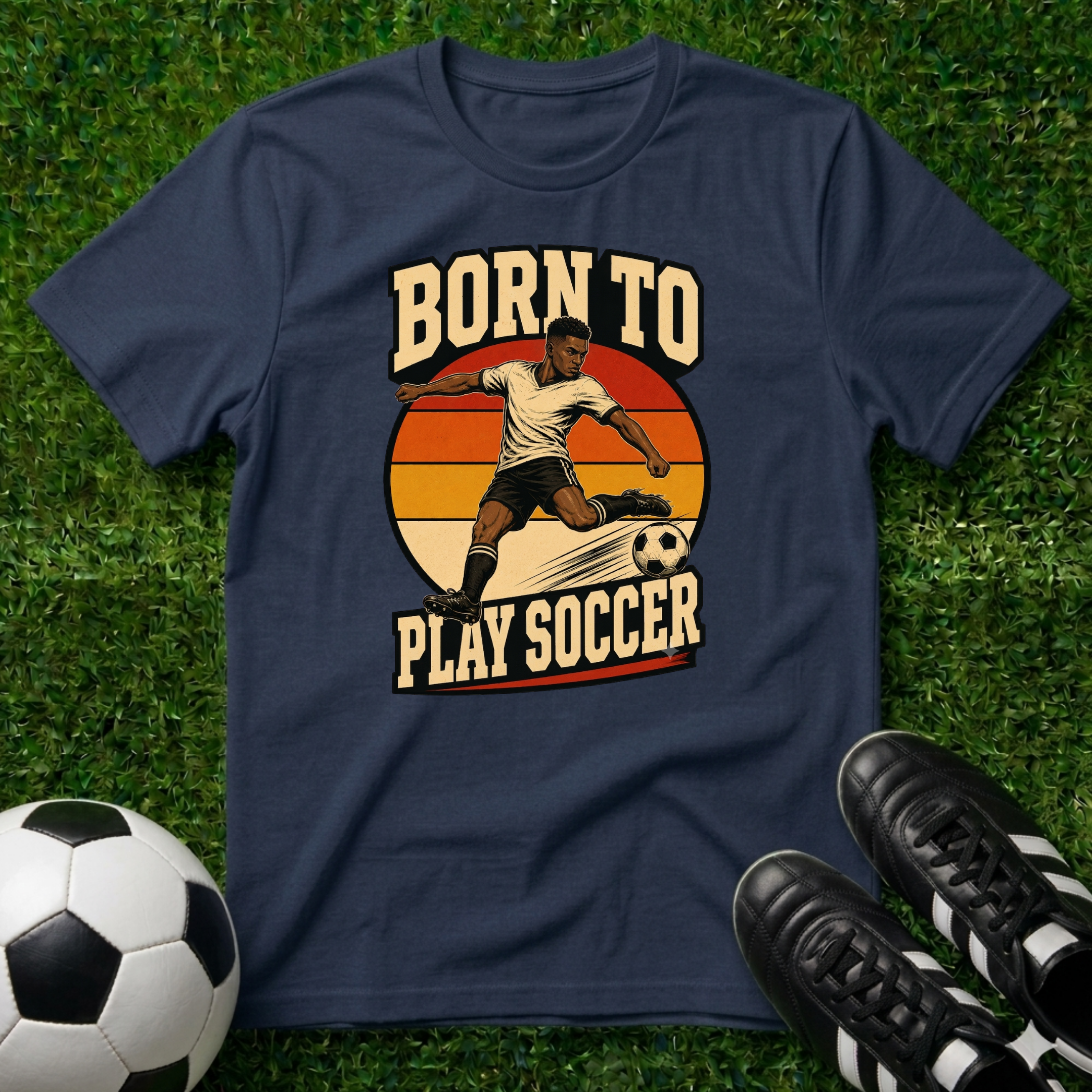 Born to Play Soccer African American T-Shirt