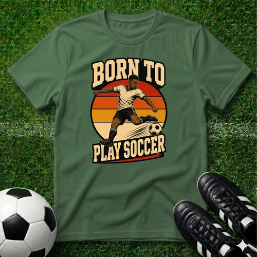 Born to Play Soccer African American T-Shirt