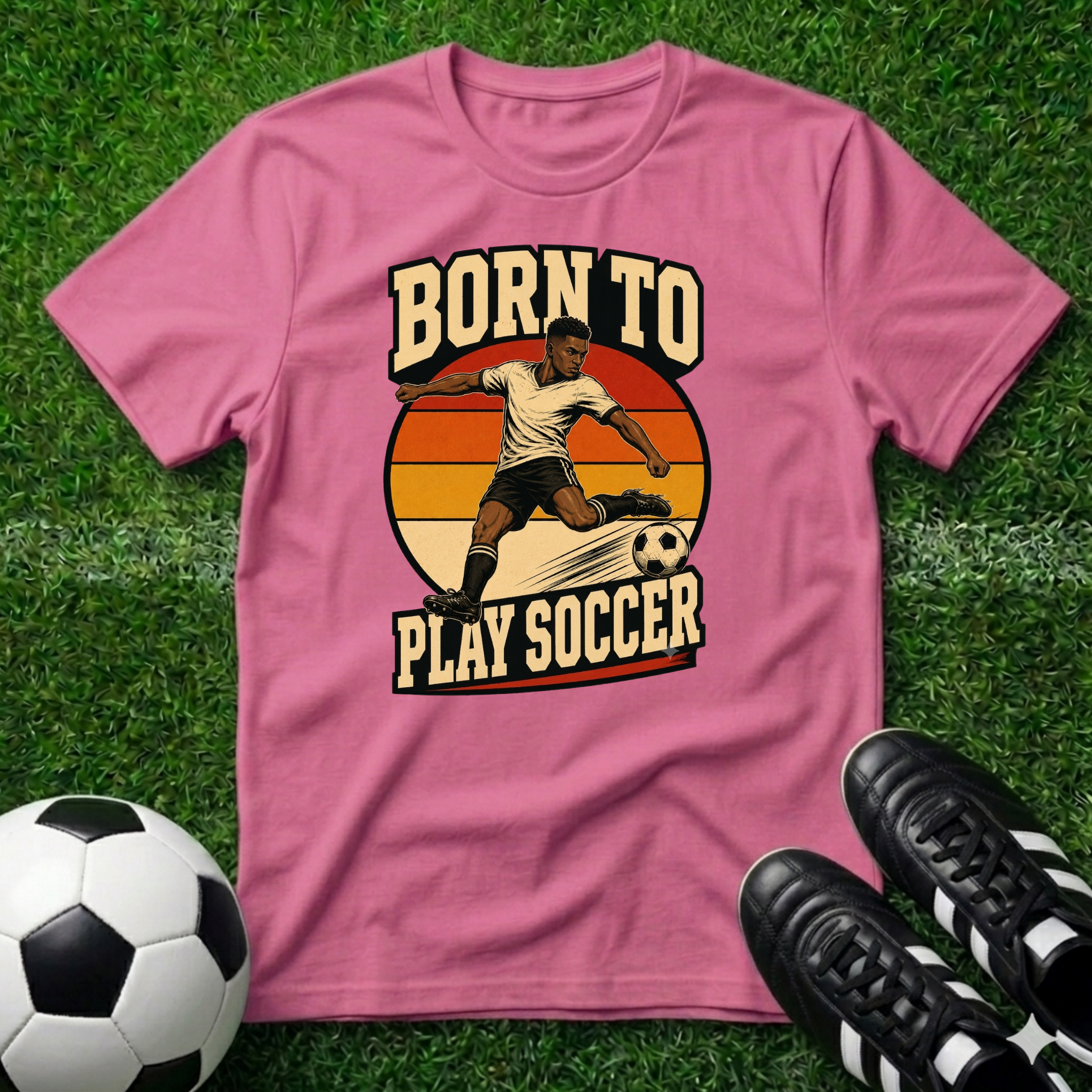 Born to Play Soccer African American T-Shirt