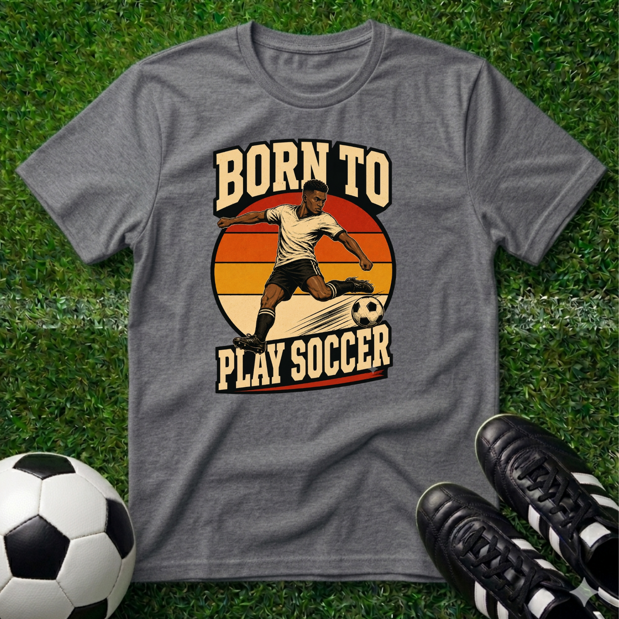 Born to Play Soccer African American T-Shirt