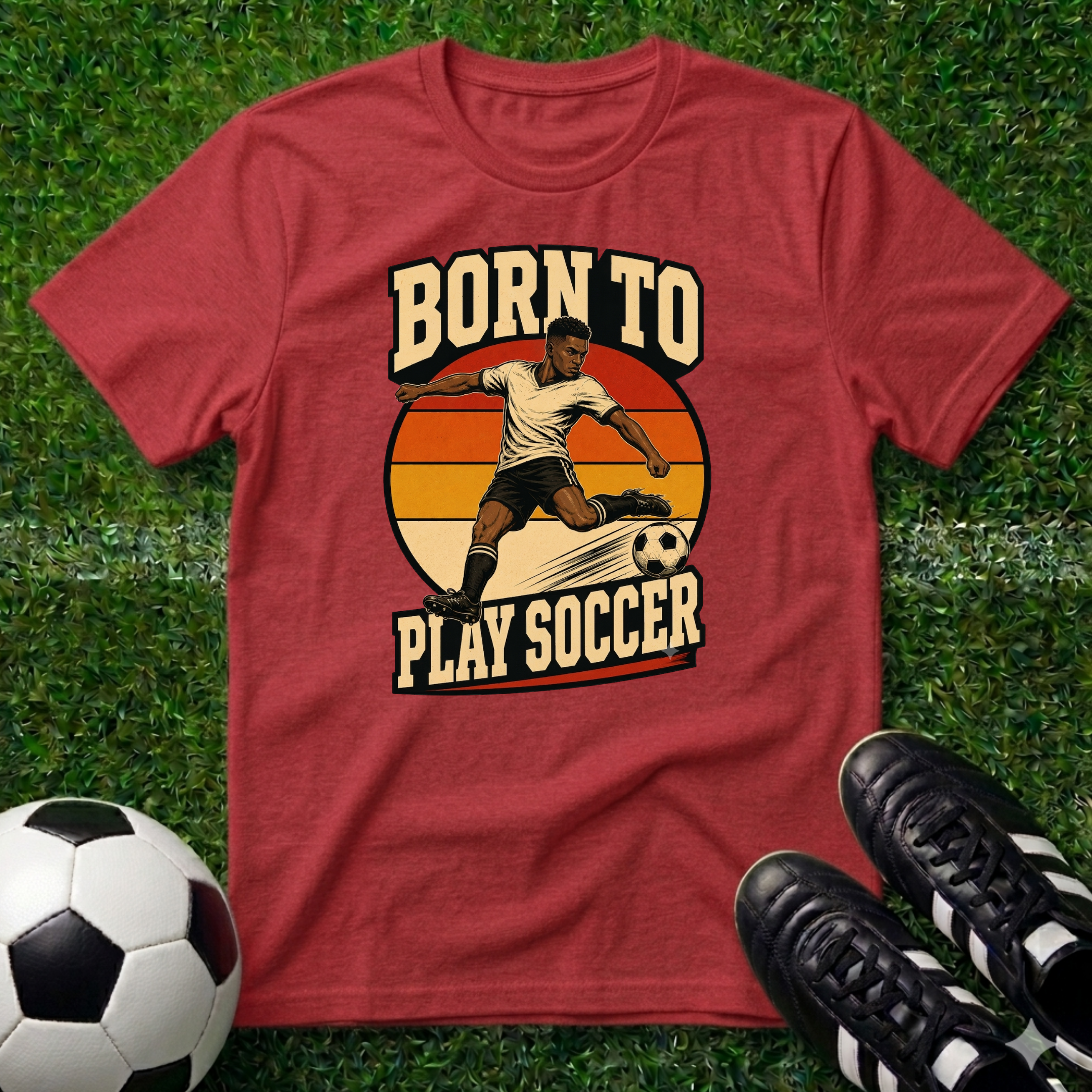 Born to Play Soccer African American T-Shirt