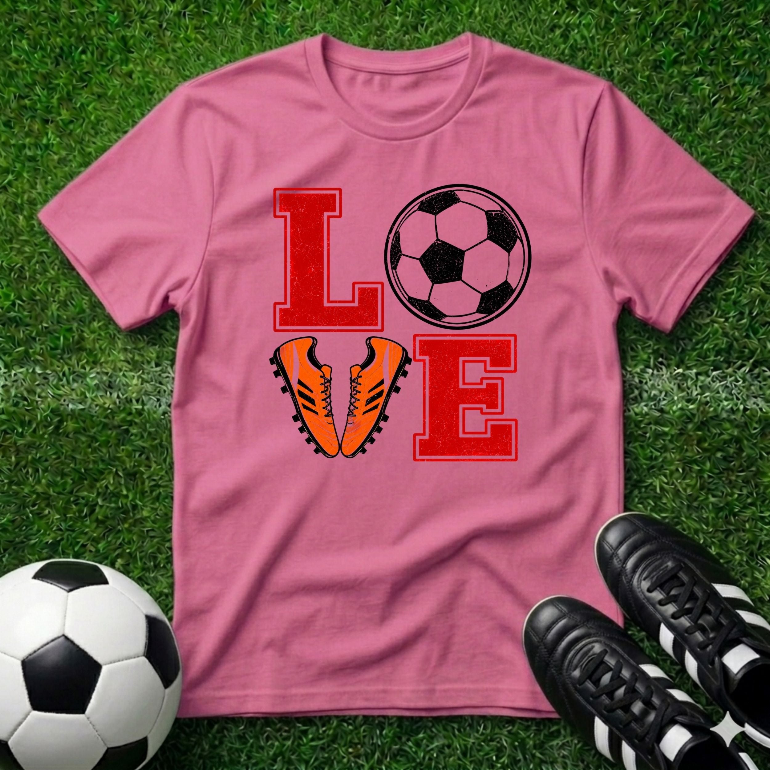 Love Soccer Cleats Square T-Shirt