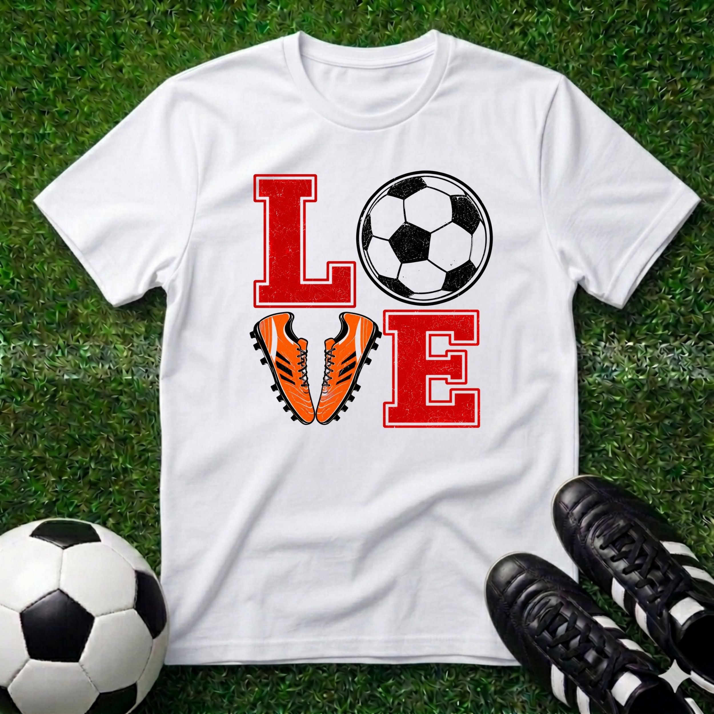Love Soccer Cleats Square T-Shirt