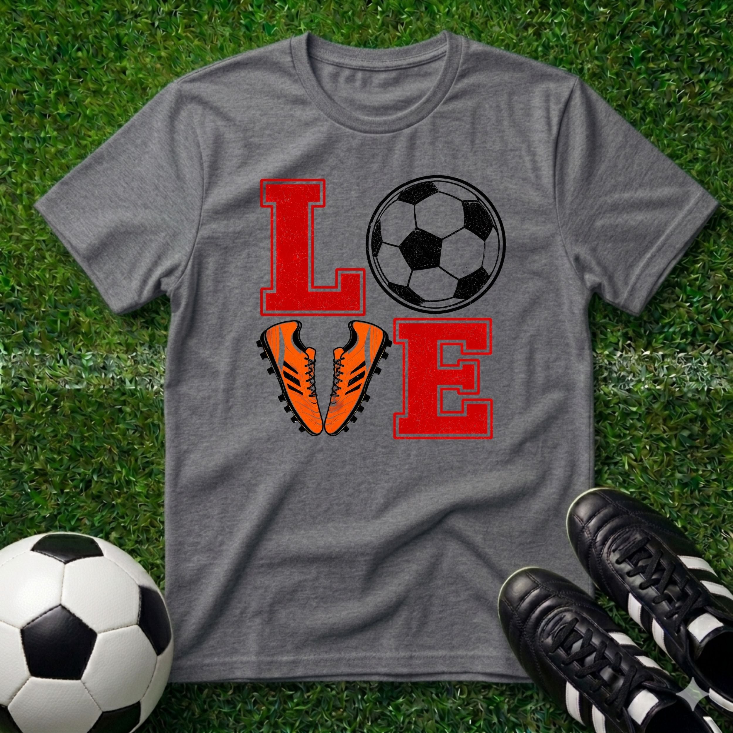Love Soccer Cleats Square T-Shirt