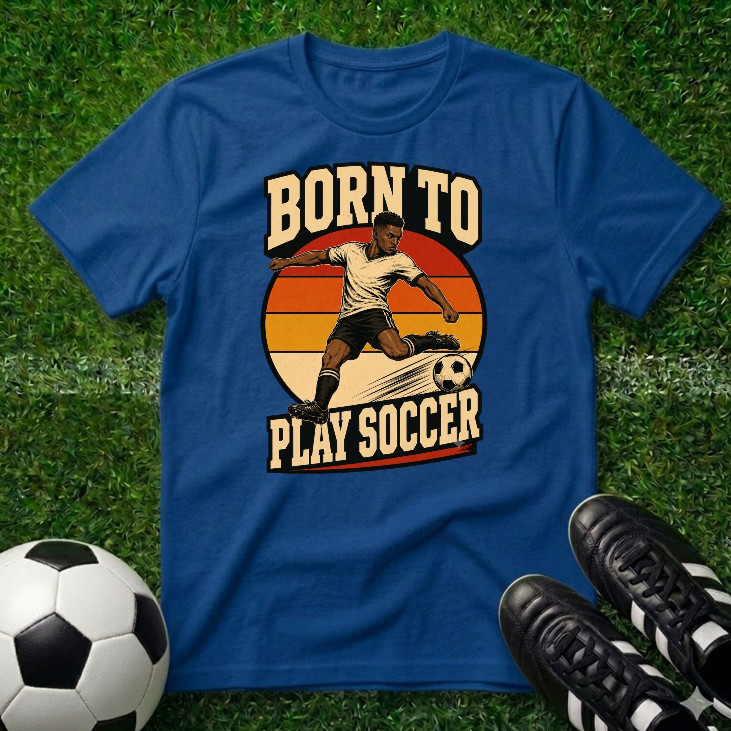 Born to Play Soccer African American T-Shirt